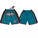 Men‘s LA Lakers 1995 All Star Classic Green Embroidered Basketball Pockets Shorts