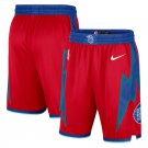 Men‘s Cleveland Cavaliers 2021-22 Season 75th Anniversary City Edition Wine Red Pocket Shorts