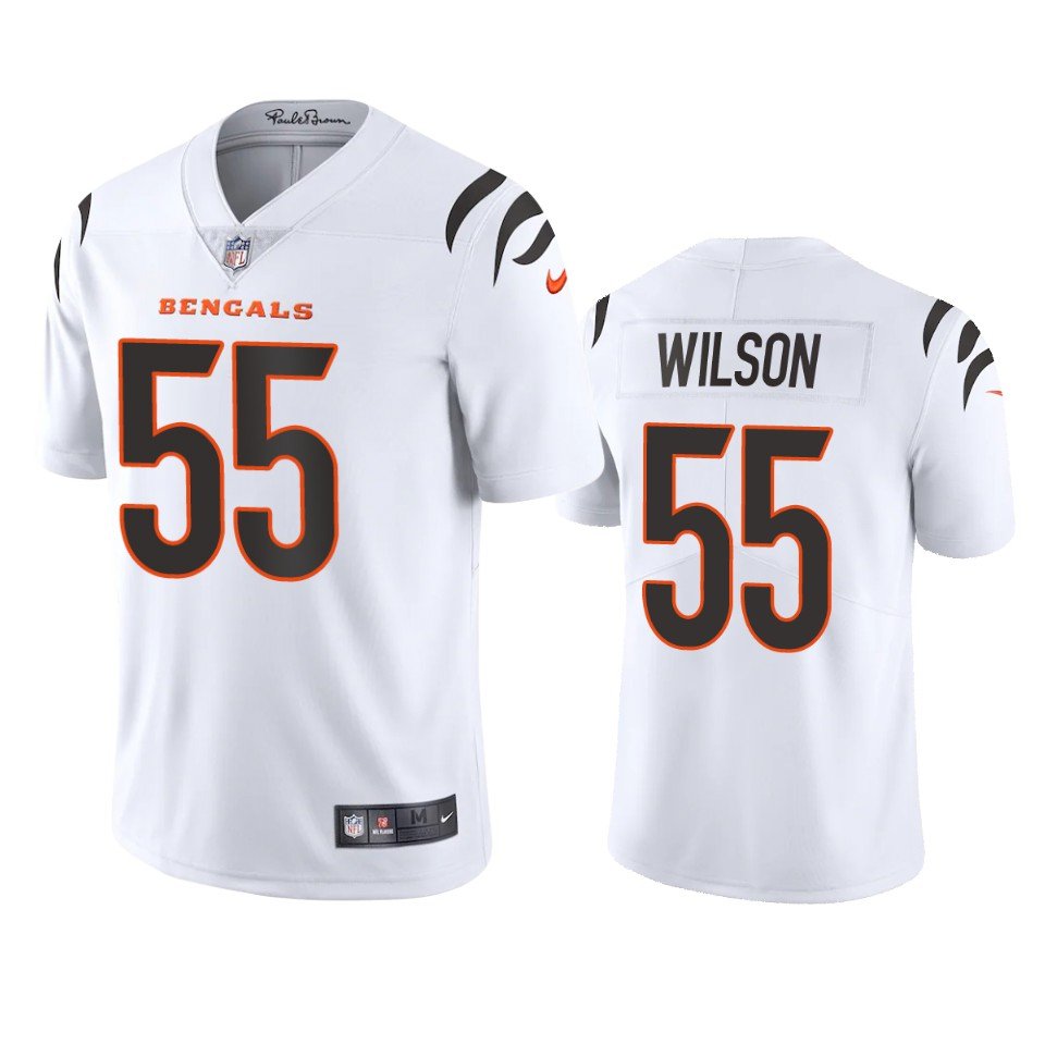 Men & Youth Kids #55 Logan Wilson Cincinnati Bengals Color Rush Limited White Jersey