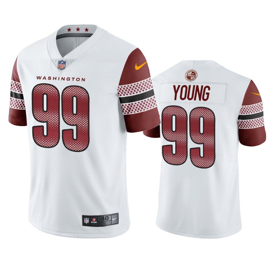 Men & Youth Kids #99 Chase Young Washington Color Rush Limited White Jersey