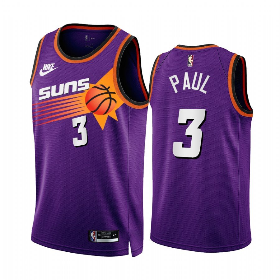 Men & Youth Kids #3 Chris Paul Phoenix Suns 2022/23 City Edition Purple Jersey