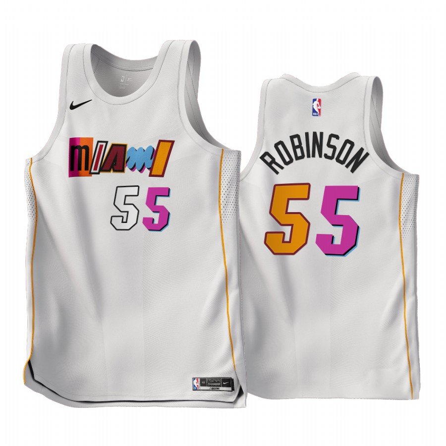 Men & Youth #55 Duncan Robinson Miami Heat 2022/23 City Edition White Jersey
