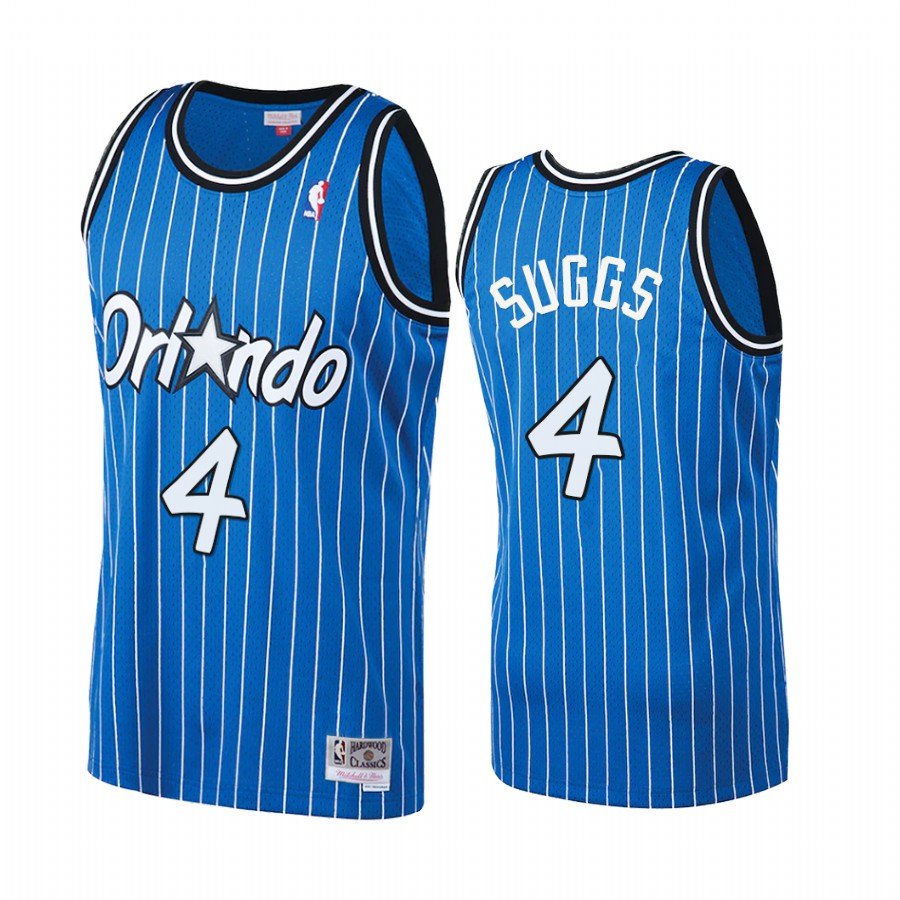 Men & Youth Kids #4 Jalen Suggs Orlando Magic Hardwood Classic Edition Blue Vintage Jersey