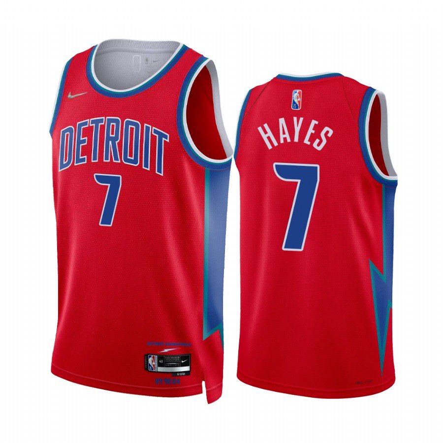 Men & Youth Kids #7 Killian Hayes Detroit Pistons 75th Anniversary Edition Red Jersey