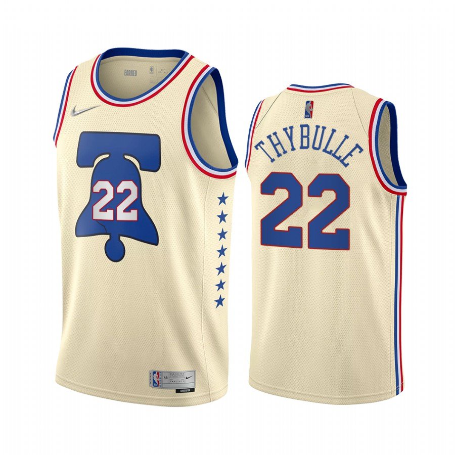 Men & Youth #22 Matisse Thybulle Philadelphia 76ers Earned Edition Cream Jersey