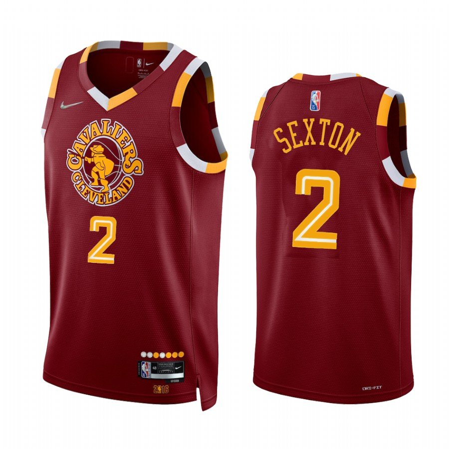 Men & Youth Kids #2 Collin Sexton Cleveland Cavaliers 75th Anniversary City Edition Red Jersey