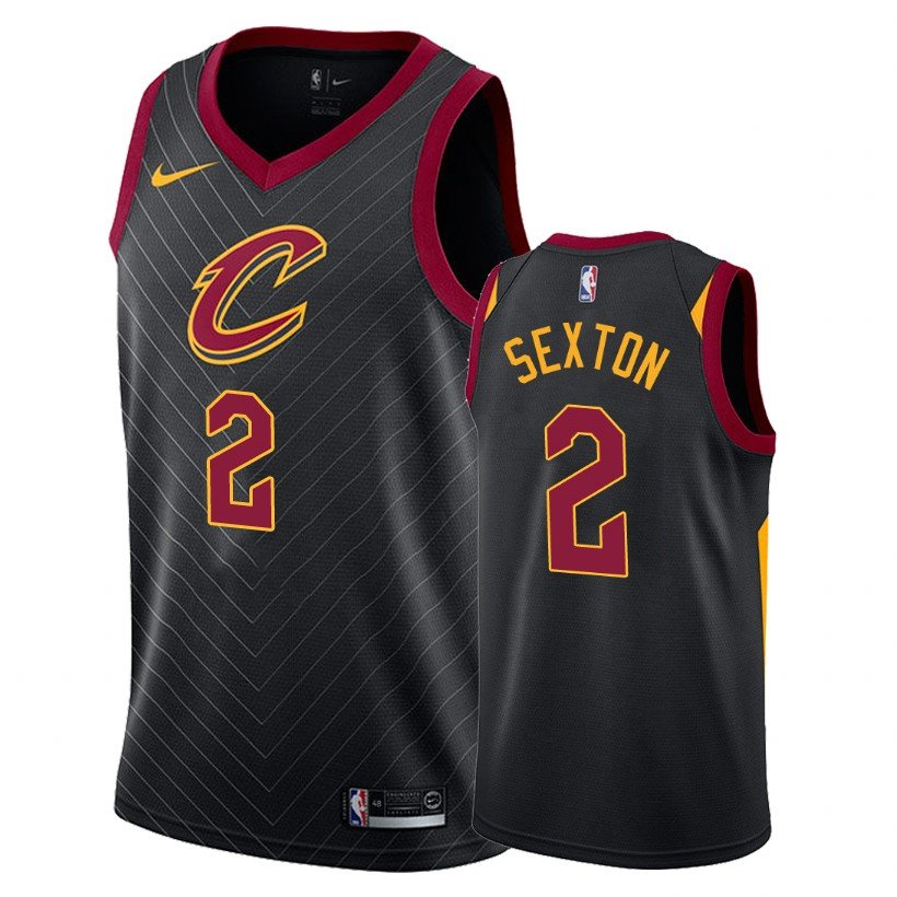 Men & Youth Kids #2 Collin Sexton Cleveland Cavaliers Statement Edition Black Jersey