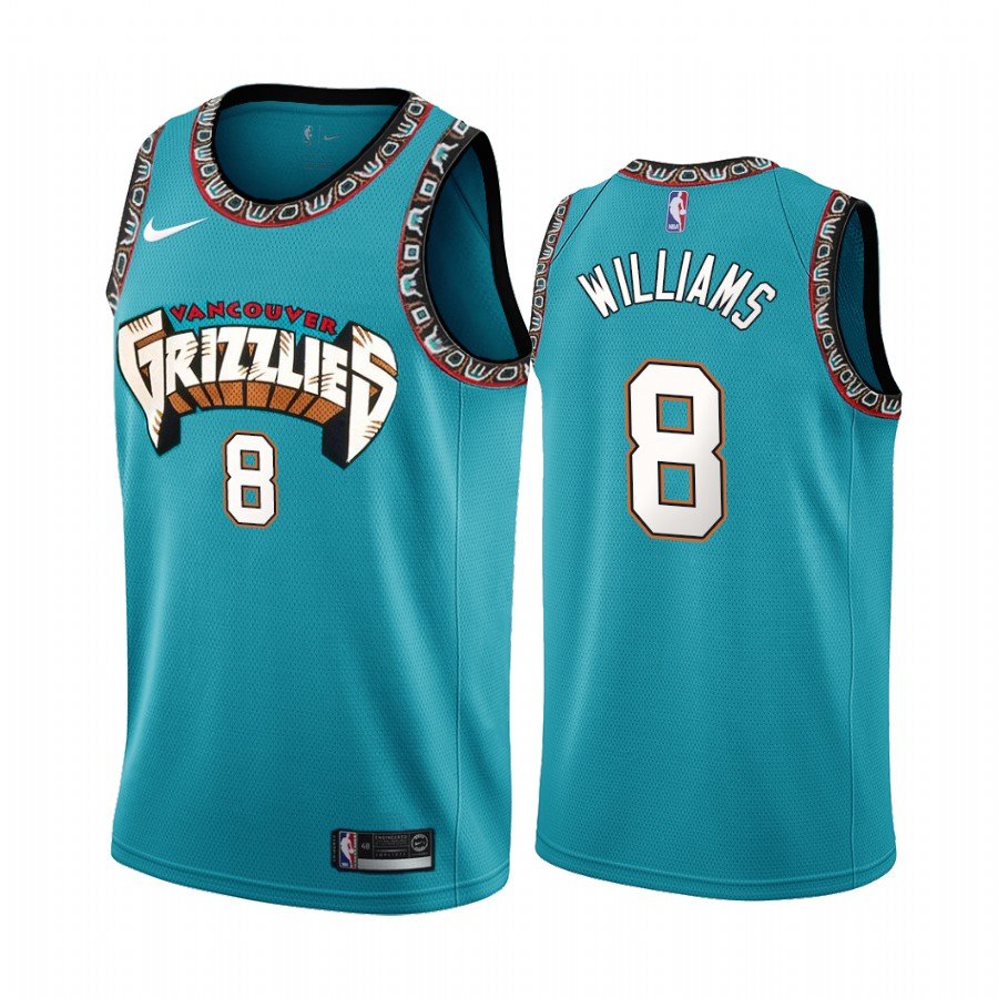 Men & Youth Kids #8 Ziaire Williams Memphis Grizzlies Throwback Classic Edition Teal Green Jersey