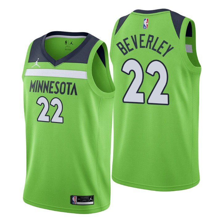 Men & Youth #22 Patrick Beverley Minnesota Timberwolves Statement Edition Green Jersey