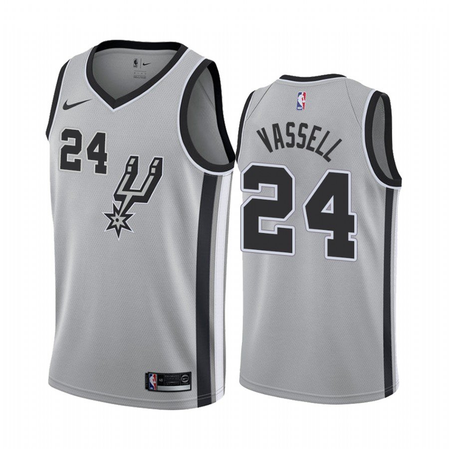 Men & Youth Kids #24 Devin Vassell San Antonio Spurs 2020-21 Statement Edition Gray Jersey