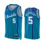 Men & Youth Kids #5 James Bouknight Charlotte Hornets 75th Anniversary City Edition Blue Jersey