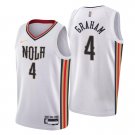 Men & Youth Kids #4 Devonte' Graham New Orleans Pelicans 75th Anniversary City Edition White Jersey