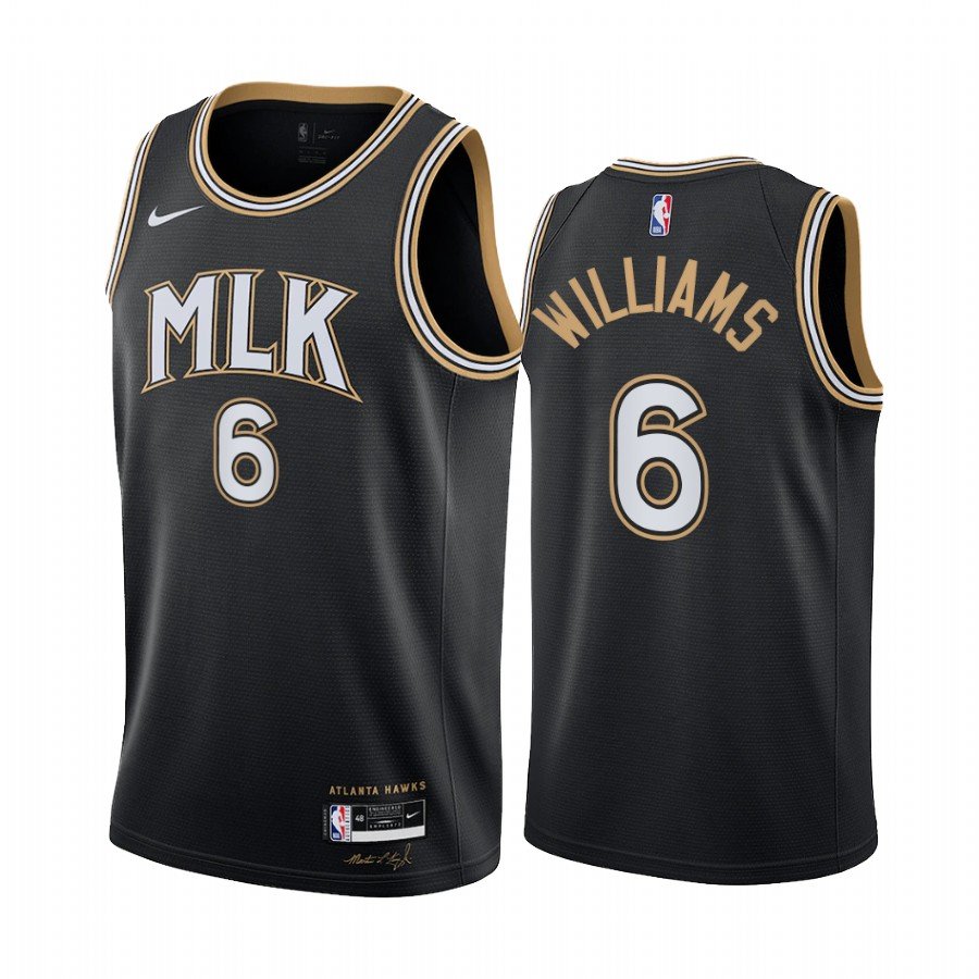 Men & Youth Kids #6 Lou Williams Atlanta Hawks 2021 City Edition Black Jersey