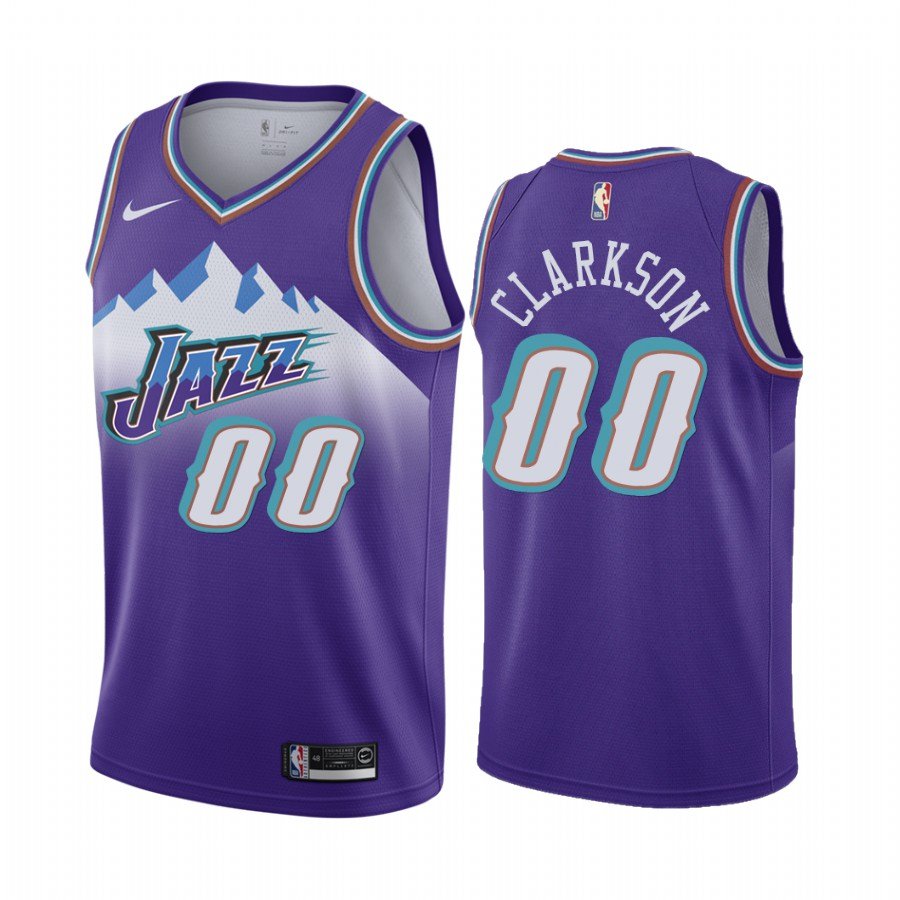 Men & Youth #00 Jordan Clarkson Utah Jazz Classic Edition Purple Jersey