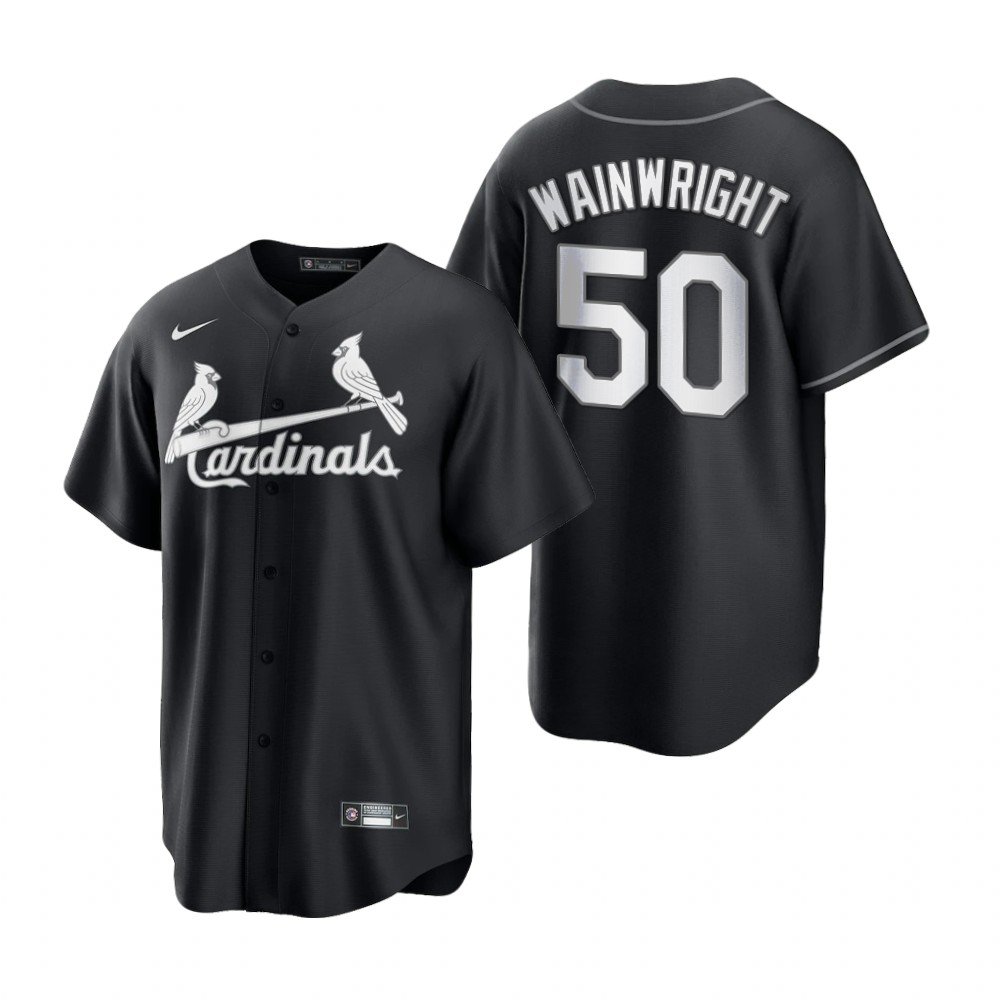 Men & Youth Kids #50 Adam Wainwright St. Louis Cardinals 2021 All Star Fashion Black Jersey