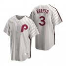 Men & Youth Kids #3 Bryce Harper Philadelphia Phillies Cooperstown Collection White Home