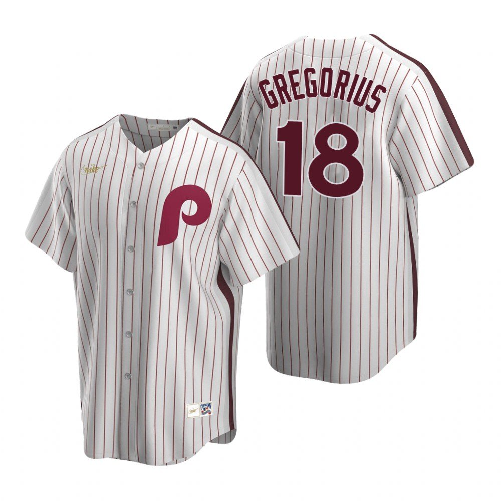 Men & Youth Kids #18 Didi Gregorius Philadelphia Phillies Cooperstown Collection White Home Jersey