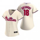 Women's #18 Didi Gregorius Philadelphia Phillies Cream Alternate Jersey