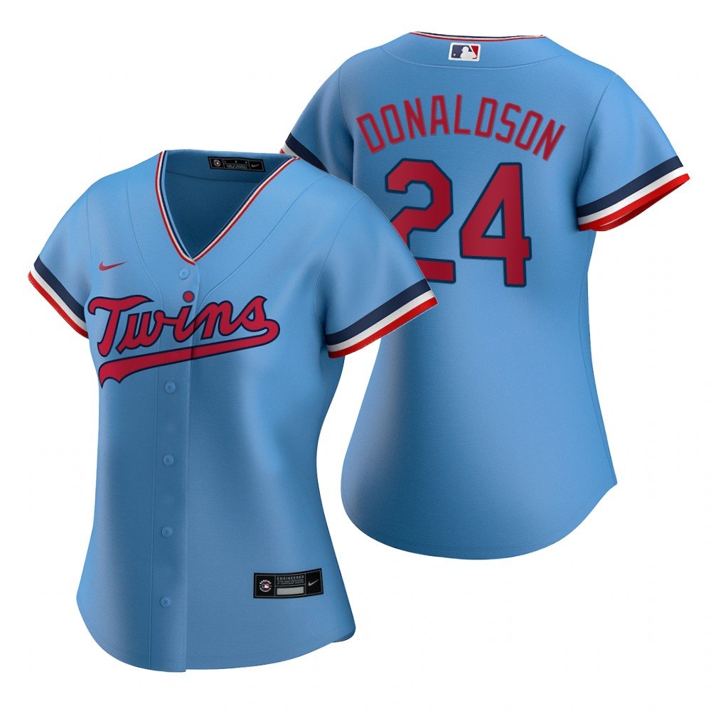Women's #20 Josh Donaldson Minnesota Twins Light Blue Home Jersey