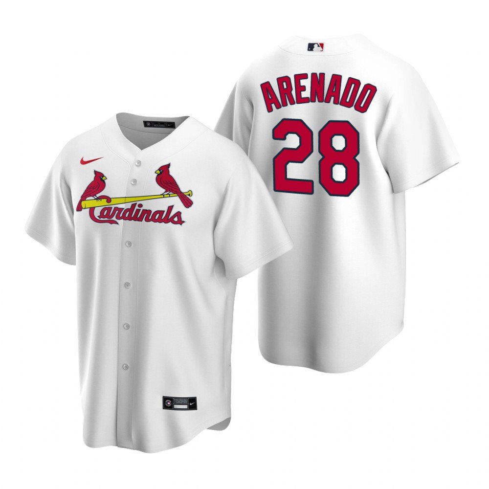 Men & Youth Kids #28 Nolan Arenado St. Louis Cardinals White Home Jersey