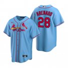 Men & Youth Kids #28 Nolan Arenado St. Louis Cardinals Light Blue Alternate Jersey