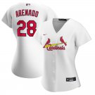 Women's #28 Nolan Arenado St. Louis Cardinals White Home Jersey