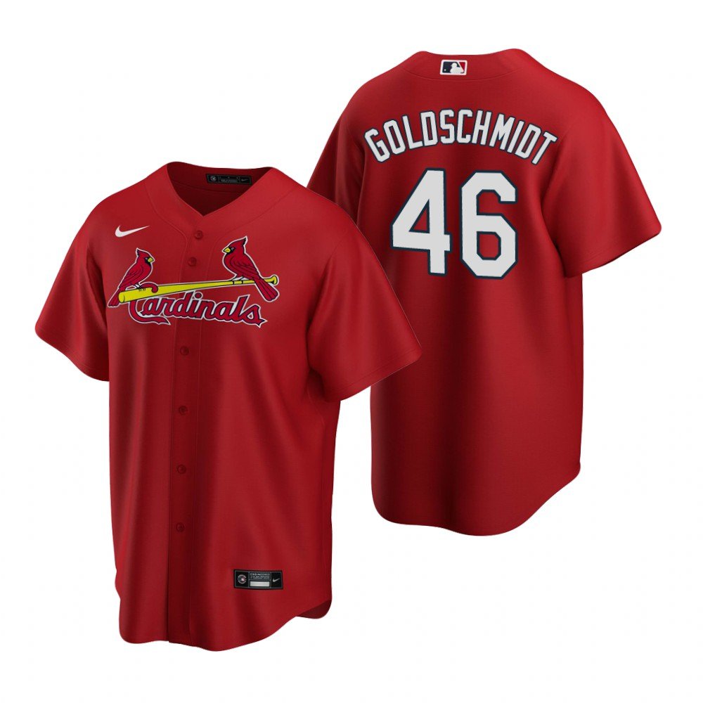 St. Louis Cardinals #46 Paul Goldschmidt Men's Flex Base Cream