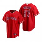 Men & Youth #17 Shohei Ohtani Los Angeles Angels Cool Base Red Alternate Jersey