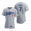 Men & Youth Kids #7 Julio Urias Los Angeles Dodgers Flex Base Gray Alternate Jersey