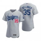 Men & Youth Kids #35 Cody Bellinger Los Angeles Dodgers Flex Base Gray Alternate Jersey