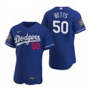 Men & Youth #50 Mookie Betts Los Angeles Dodgers 2020 World Series Champions Blue Jersey