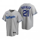 Men & Youth Kids #21 Walker Buehler Los Angeles Dodgers Gray Road Jersey