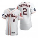 Men & Youth #2 Alex Bregman Astros 2021 World Series Champion Flex Base White Home Jersey