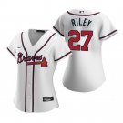 Women's #27 Austin Riley Atlanta Braves Cool Base White Home Jersey