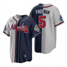Men's #5 Freddie Freeman Atlanta Braves 2021 World Series Champions 1995 Throwback Split Jersey