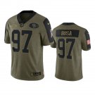 Men & Youth Kids #97 Nick Bosa San Francisco 49ers 2021 Salute to Service Limited Olive Jersey