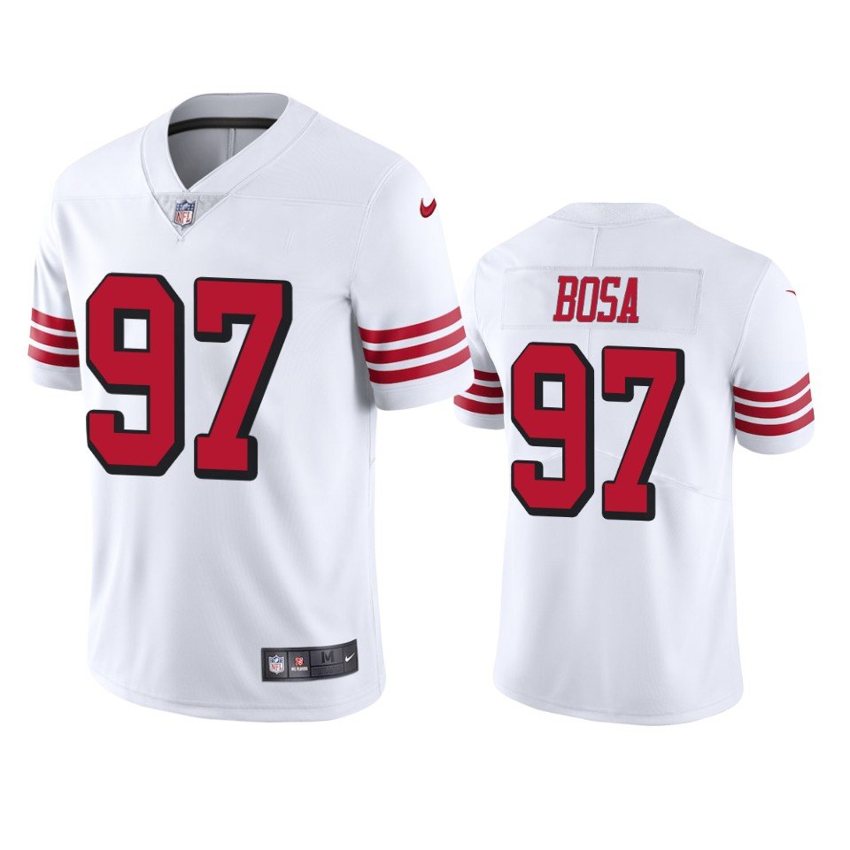 Men & Youth Kids #97 Nick Bosa San Francisco 49ers Color Rush Limited White Jersey