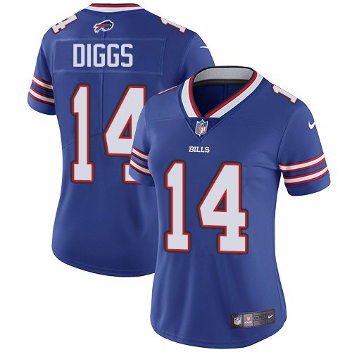 Women's #14 Stefon Diggs Buffalo Bills Color Rush Limited Blue Jersey