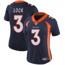 Women's #3 Drew Lock Denver Broncos Color Rush Limited Navy Blue Jersey