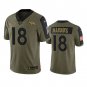 Men & Youth Kids #18 Peyton Manning Denver Broncos 2021 Salute to Service Limited Olive Green Jersey