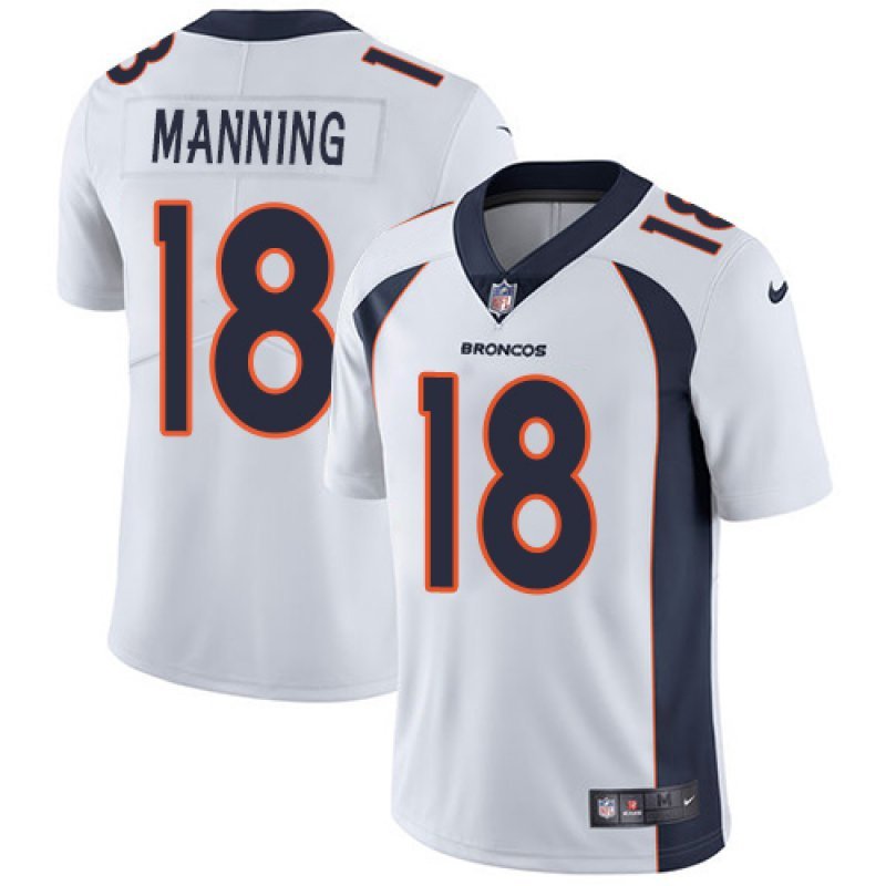 Men & Youth Kids #18 Peyton Manning Denver Broncos Color Rush Limited White Jersey