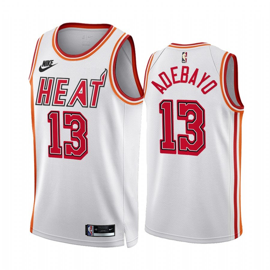 Men & Youth Kids #13 Bam Adebayo Miami Heat 2022-23 Classics Edition White Jersey