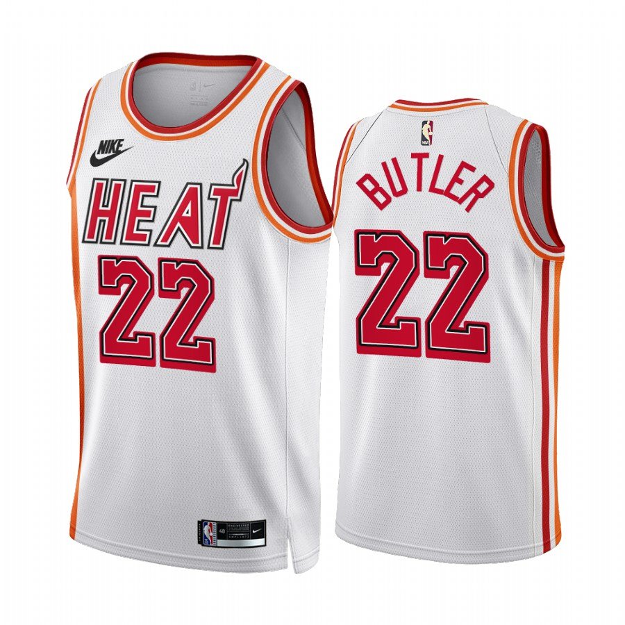 Men & Youth Kids #22 Jimmy Butler Miami Heat 2022-23 Classic Edition White Jersey