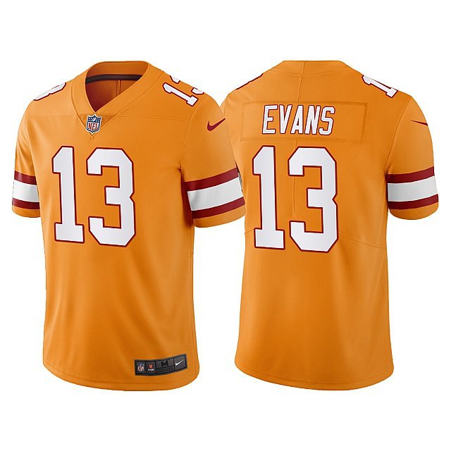 Men & Youth Kids #13 Mike Evans Tampa Bay Buccaneers 2022-23 Vapor Limited Throwback Jersey - Yellow