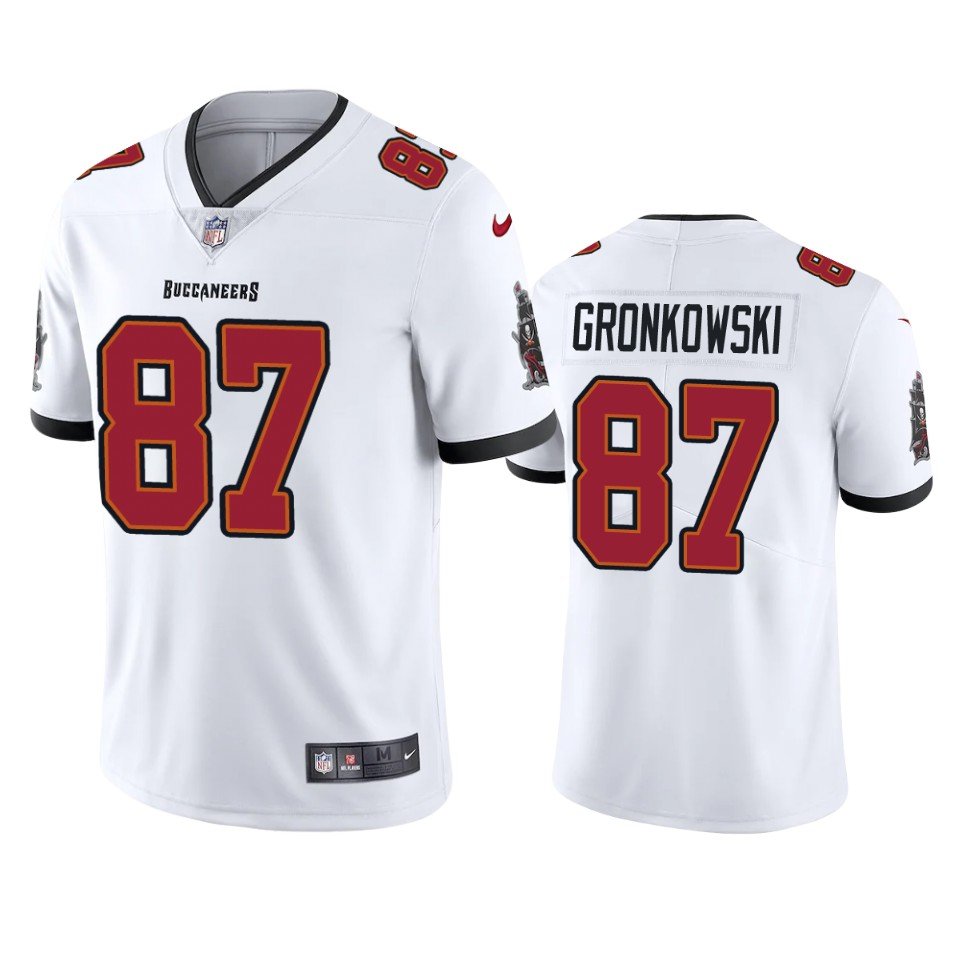 Men & Youth Kids #87 Rob Gronkowski Tampa Bay Buccaneers Color Rush Limited White Jersey