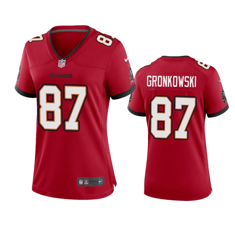 Women's #87 Rob Gronkowski Tampa Bay Buccaneers Red Jersey