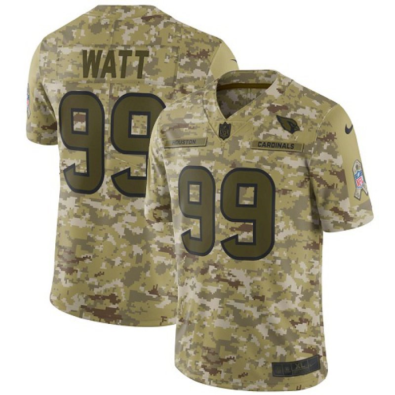 Men & Youth Kids #99 J.J. Watt Arizona Cardinals Salute to Service Camo Jersey