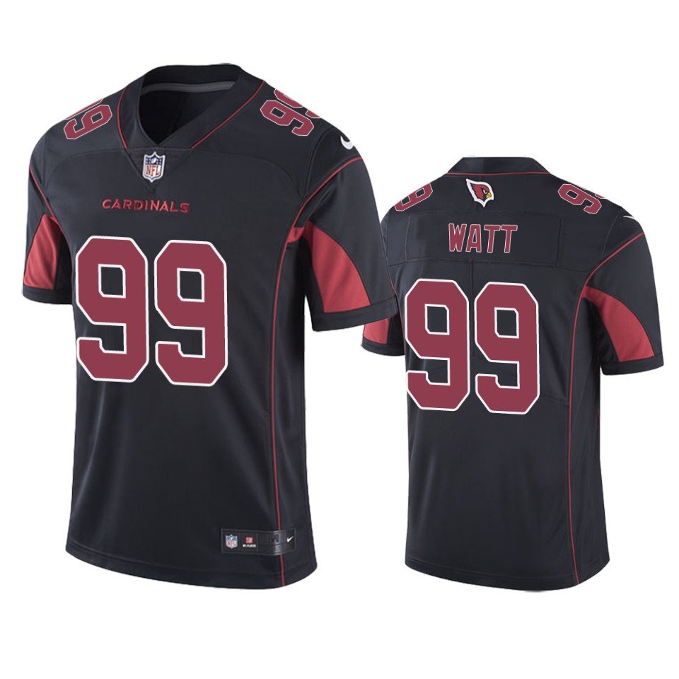 Men & Youth Kids #99 J.J. Watt Arizona Cardinals Color Rush Limited Black Jersey