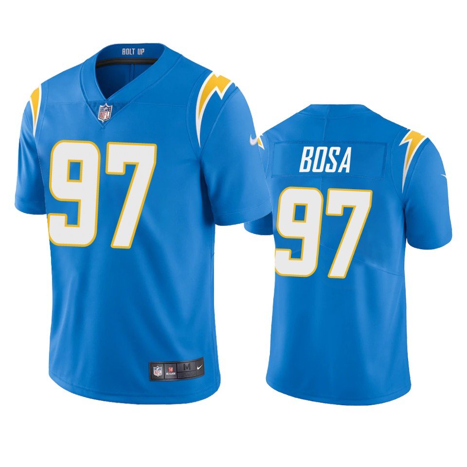Men & Youth Kids #97 Joey Bosa Los Angeles Chargers Color Rush Limited Light Blue Jersey