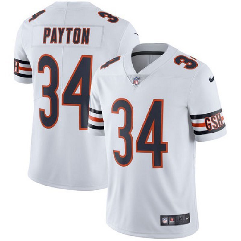 Men & Youth Kids #34 Walter Payton Chicago Bears Color Rush Limited White Jersey